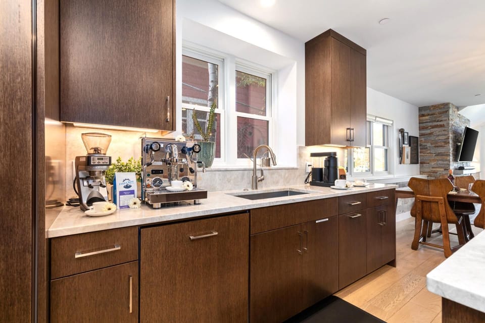 Ample storage and streamlined cabinetry make this kitchen as functional as it is beautiful.