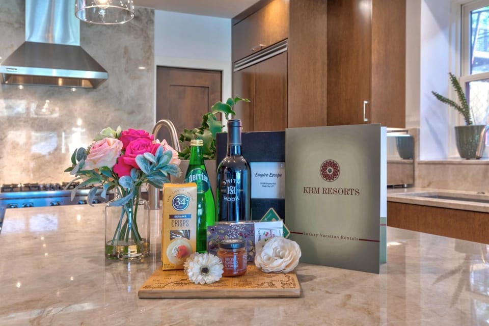 Your kitchen is stocked with quality cookware and KBM welcome amenities to start your stay in style.