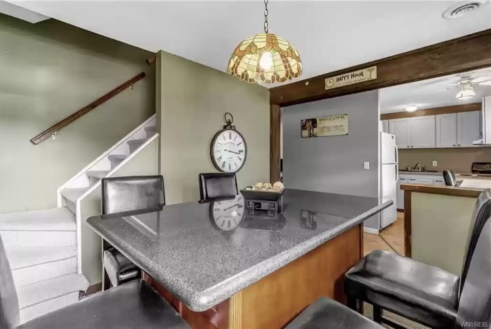 Dining room and kitchen