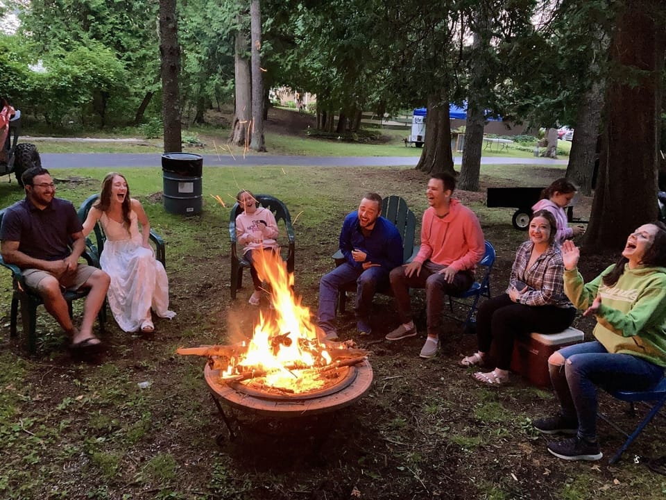 Gather at the firepit for memorable evenings