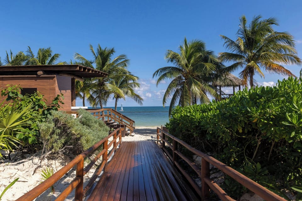 On the beach, free beach cabanas, sun loungers, beach umbrellas
