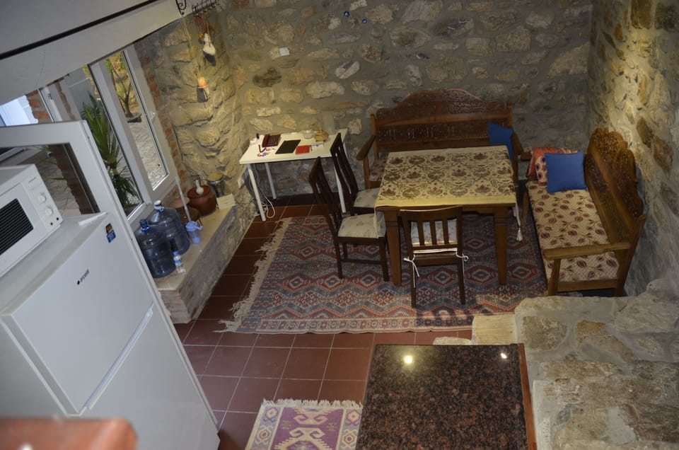 Villa (Ayasoluk House ) | Living area | 84-inch flat-screen TV with satellite channels, TV