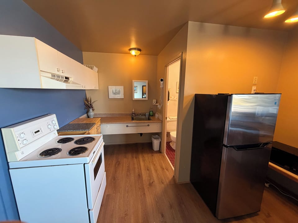 Studio, 1 Queen Bed with Sofa bed | Private kitchenette | Fridge, microwave