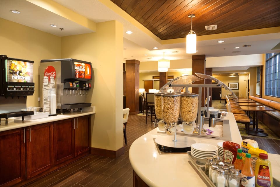 Enjoy a tasty and complimentary breakfast in the dining room.