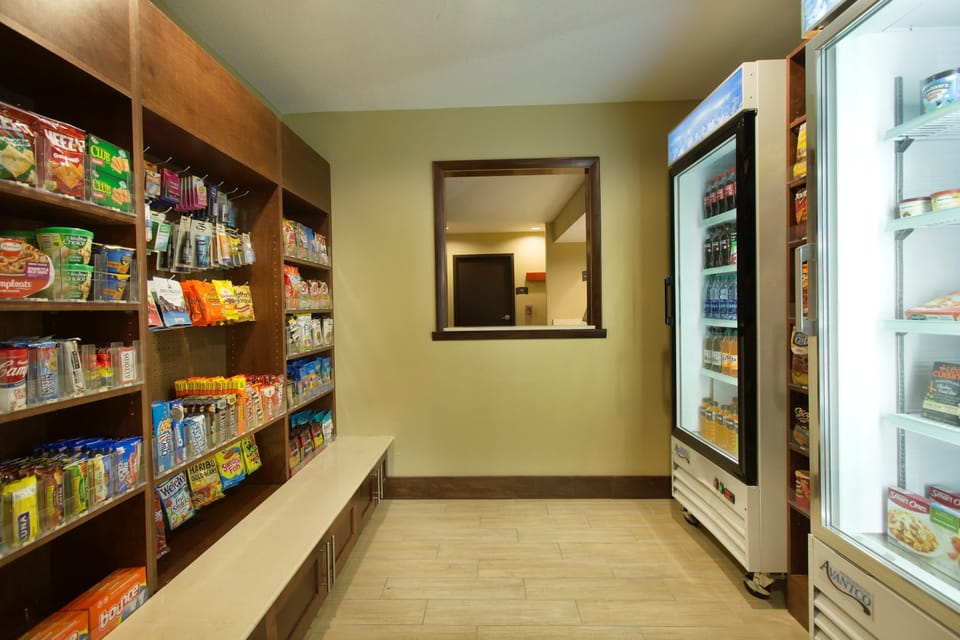 Pick up some snacks at the on-site convenience store.