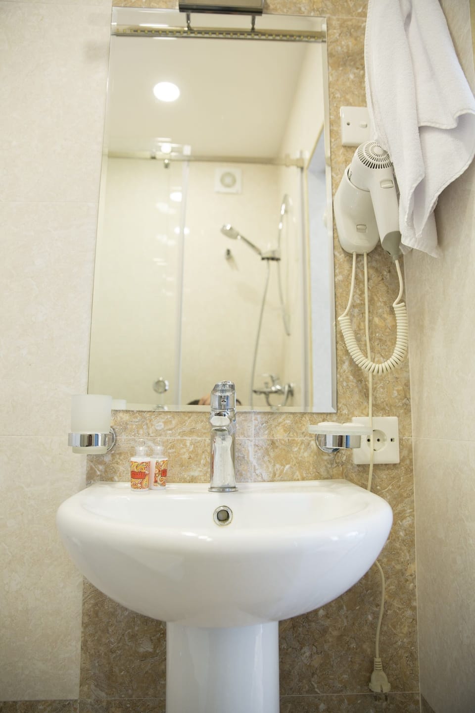 Free toiletries, hair dryer, bathrobes, slippers