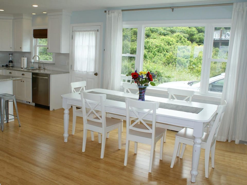 Open dining area with ocean views