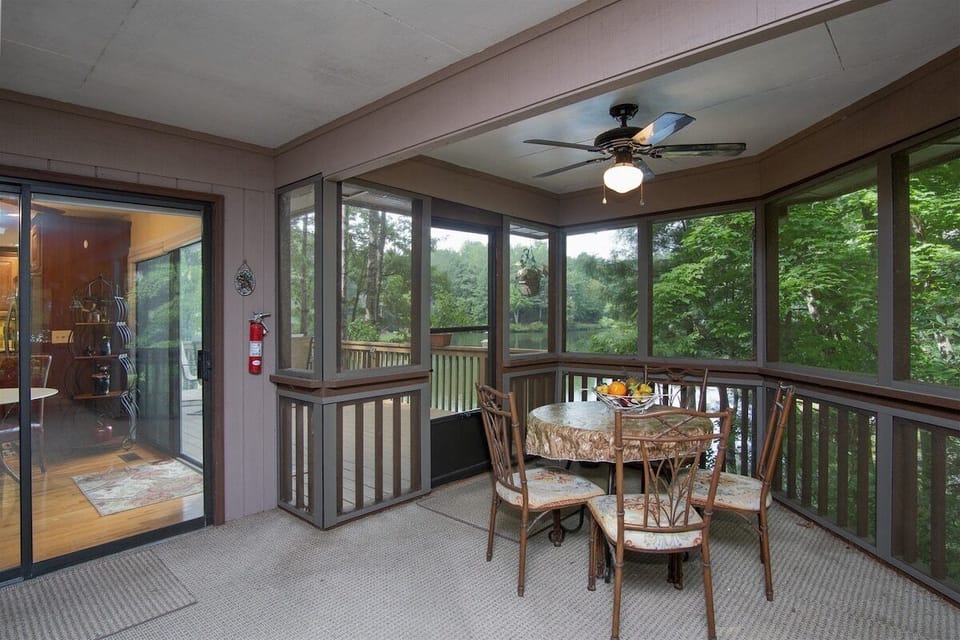 Screened In Porch with Lake Views