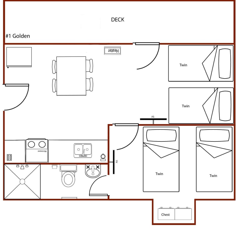 Deluxe Cabin, 2 Bedrooms (Golden) | Individually furnished, free WiFi