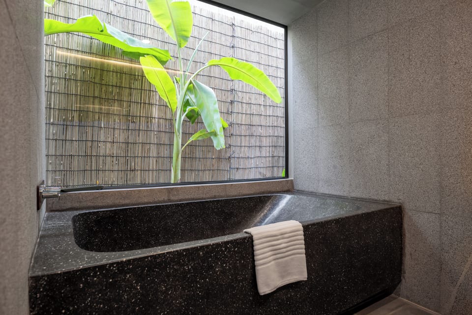 Private Pool Villa 2-Bedroom - Free Airport Pickup and Minibar | Bathroom | Separate tub and shower, rainfall showerhead, eco-friendly toiletries