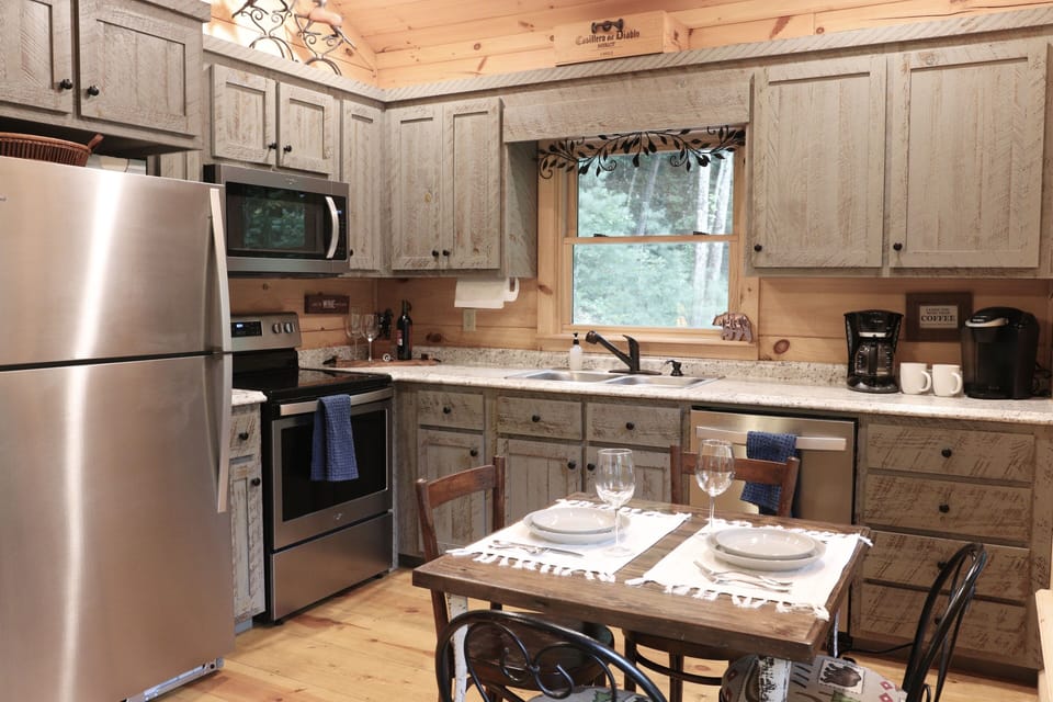 Fully stocked kitchen for some home cooked meals.
