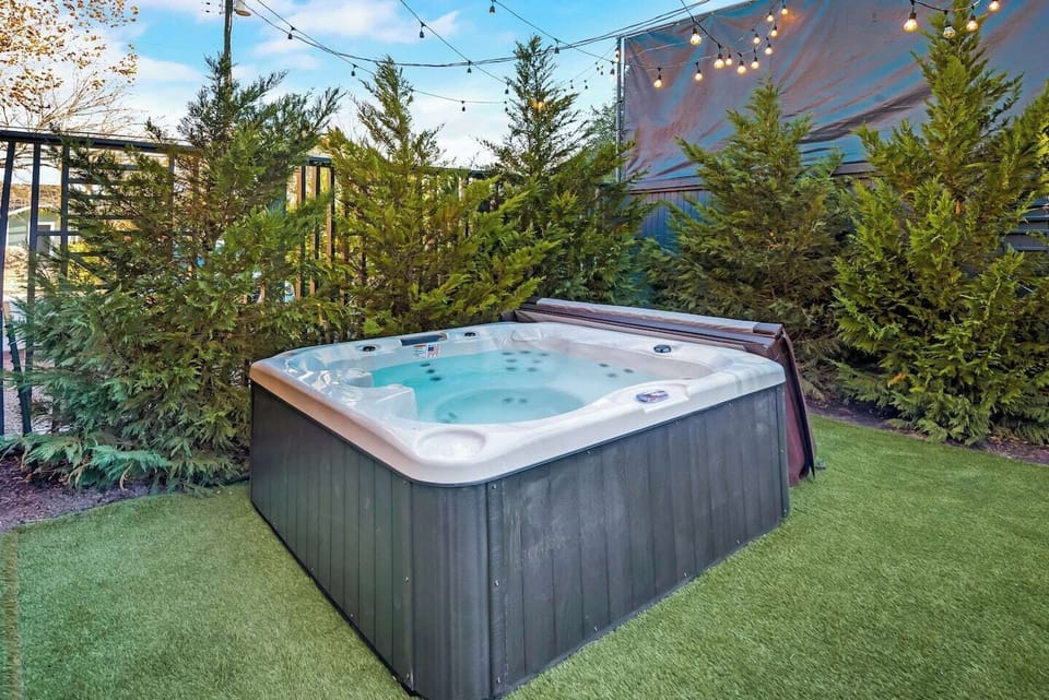 Warm up on a chilly night in our Lux hot tub