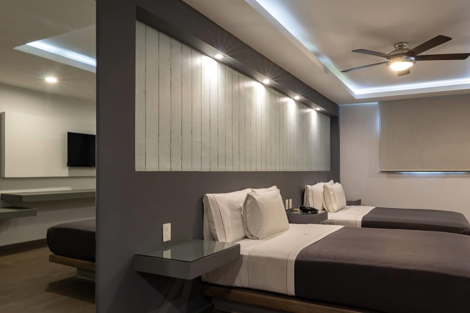 Standard Room, 2 Queen Beds, Non Smoking | In-room safe, desk, free WiFi, bed sheets