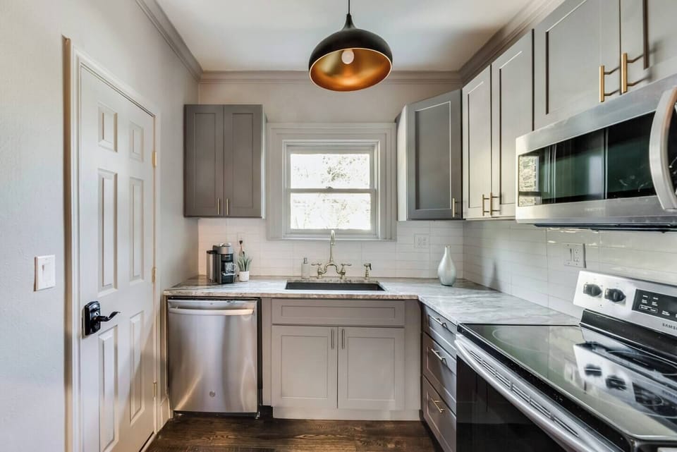 The kitchen is fully equipped with upgraded appliances, ensuring a seamless and enjoyable cooking experience during your stay. Complimentary Nespresso sleeve upon arrival. 