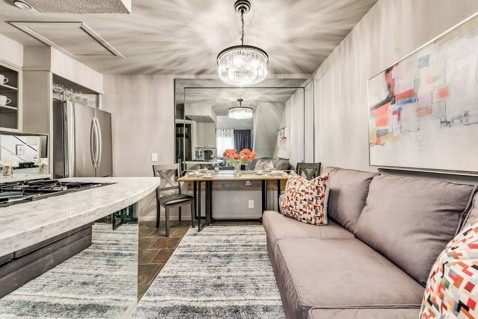 Lounge out in the kitchen/dining area while dinner is prepared.
