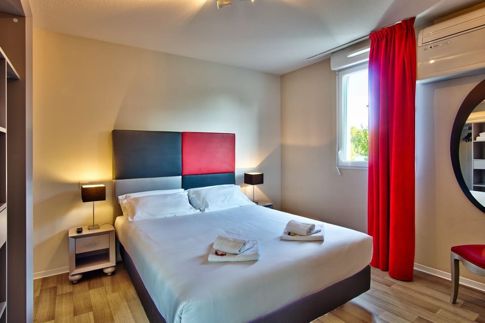 Drift to sleep in a comfortable bed after a wonderful day outside.