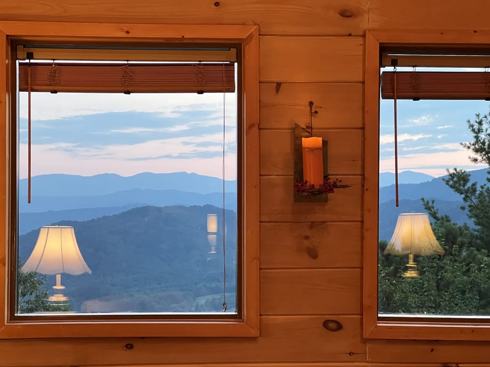 Cozy late afternoon living room views