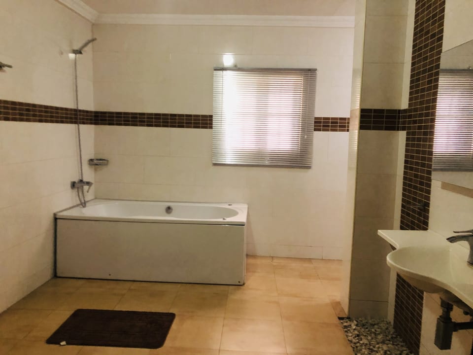 Suite | Bathroom | Free toiletries, hair dryer, towels, soap
