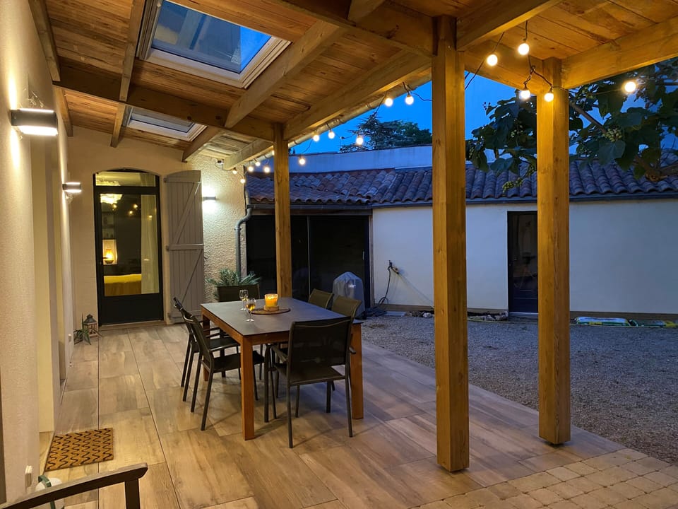 Terrasse coup de cœur sur jardin privé et clos