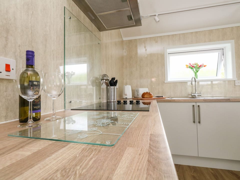 Fridge, dishwasher, electric kettle, toaster