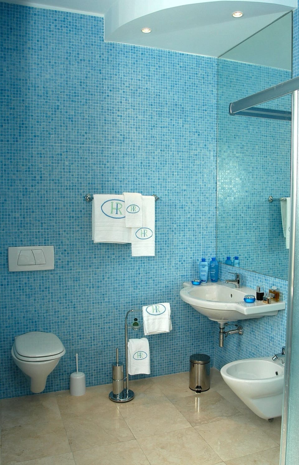 Shower, free toiletries, hair dryer, bidet