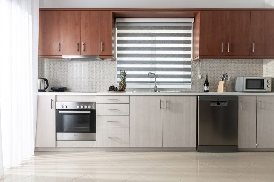 A fully equipped kitchen for culinary wonders. 