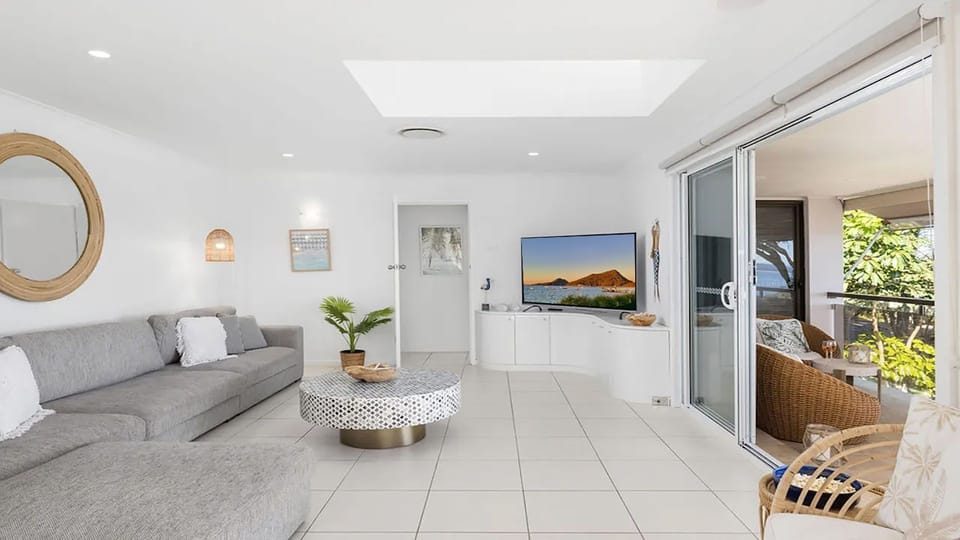 Shoal Bay Oasis | Living room upstairs | Balcony | Smart TV