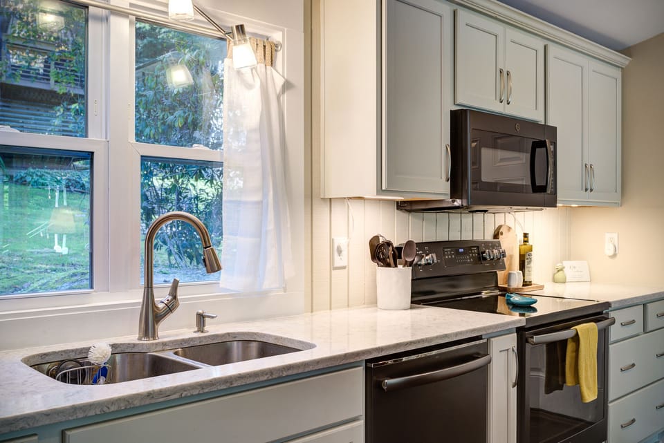 New cabinetry and quartz countertops