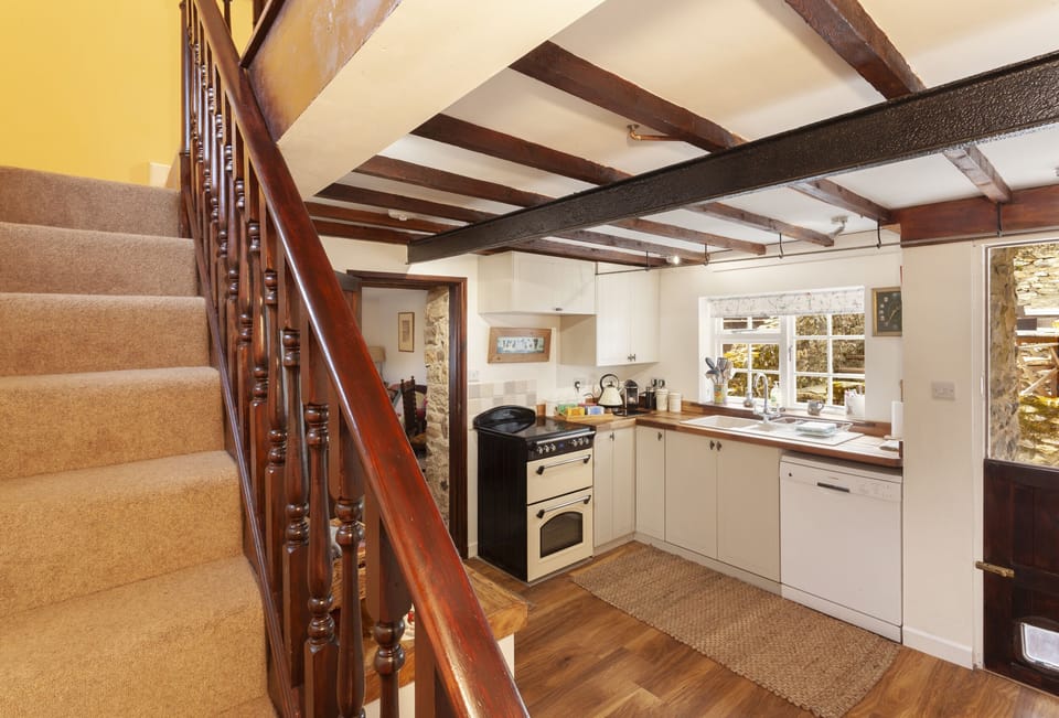 Fridge, dishwasher, electric kettle, toaster