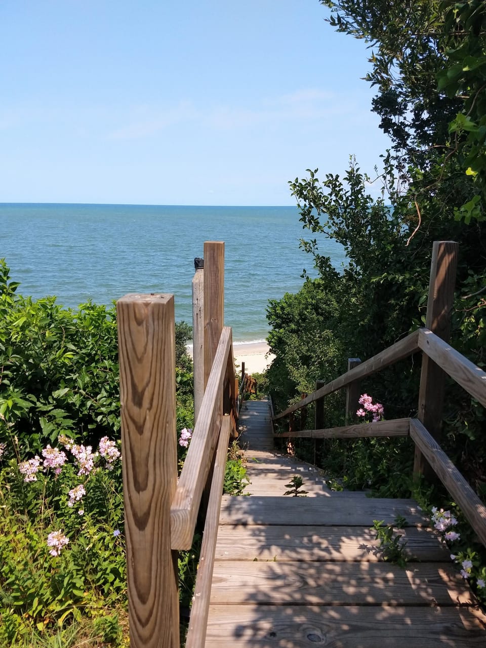 Beach stairs 300 ft away