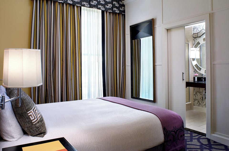 Frette Italian sheets, premium bedding, pillowtop beds, in-room safe