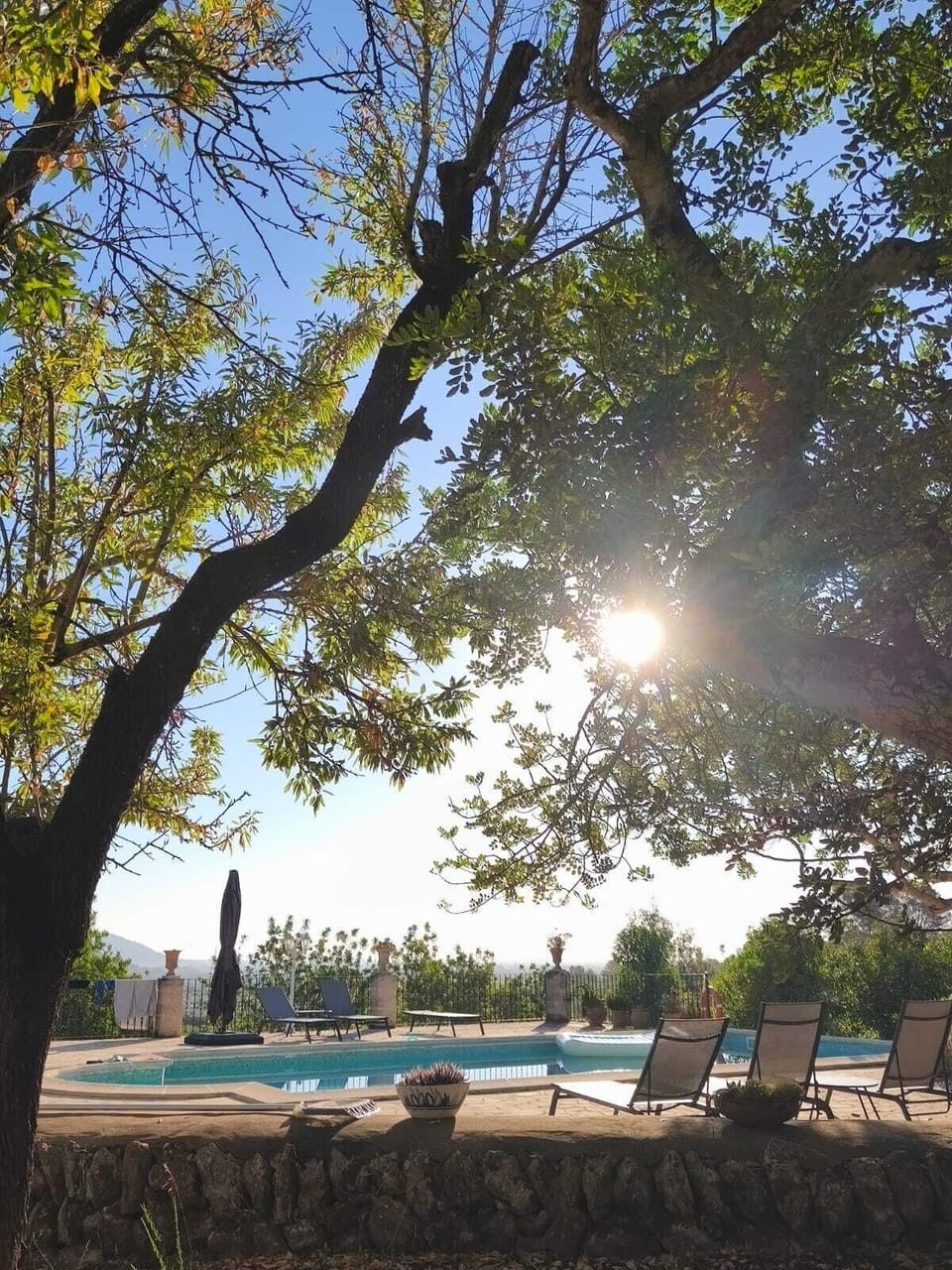 The trees at the pool give great shade during the day