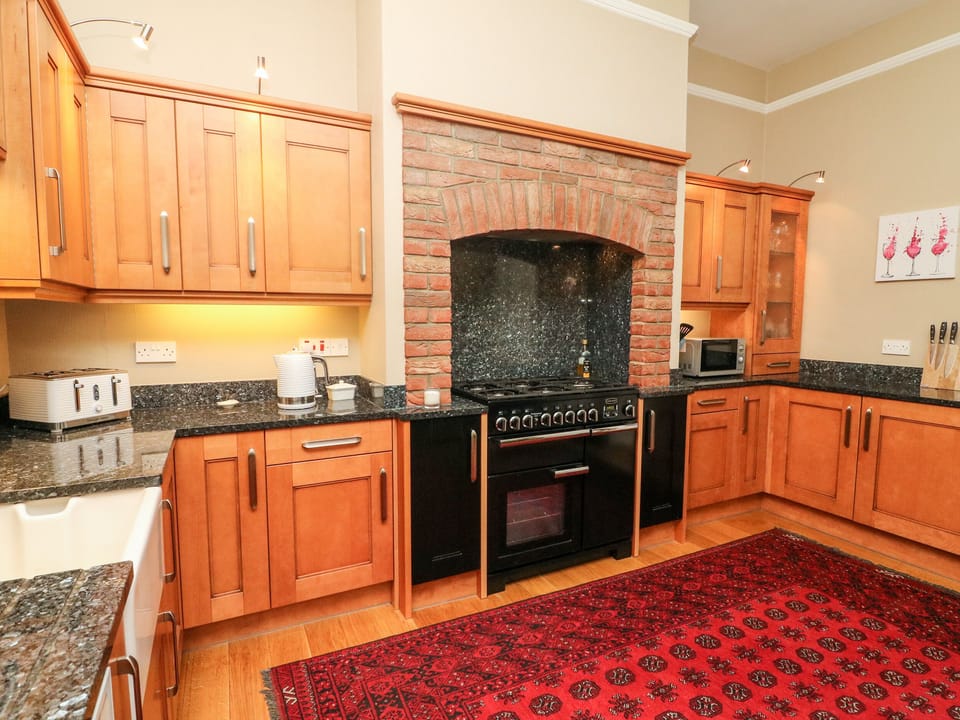 Fridge, dishwasher, electric kettle, toaster