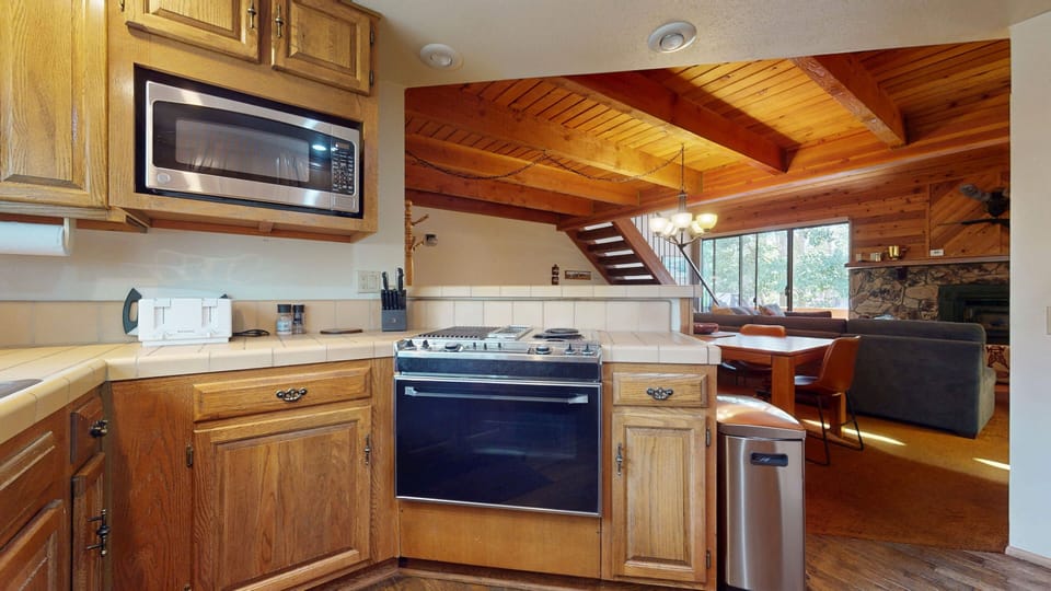 Indoors, Hardwood, Stained Wood, Appliance, Microwave