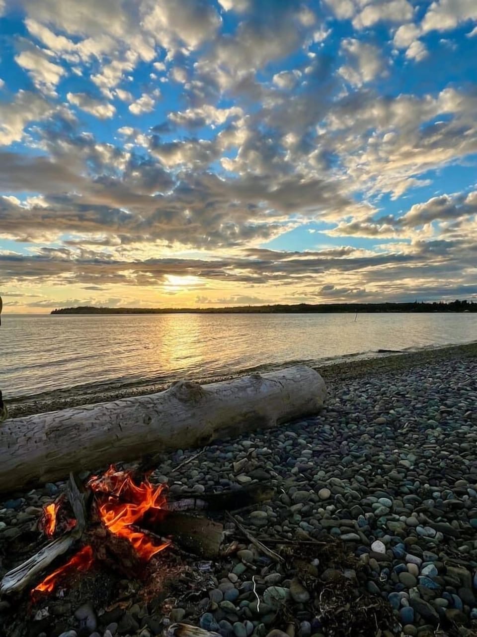 Enjoy a campfire on the beach with smores and hot cocoa while enjoying our beautiful sunsets!