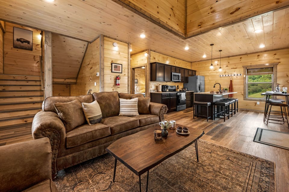 Open concept living room and kitchen 