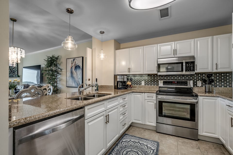 Kitchen is well appointed