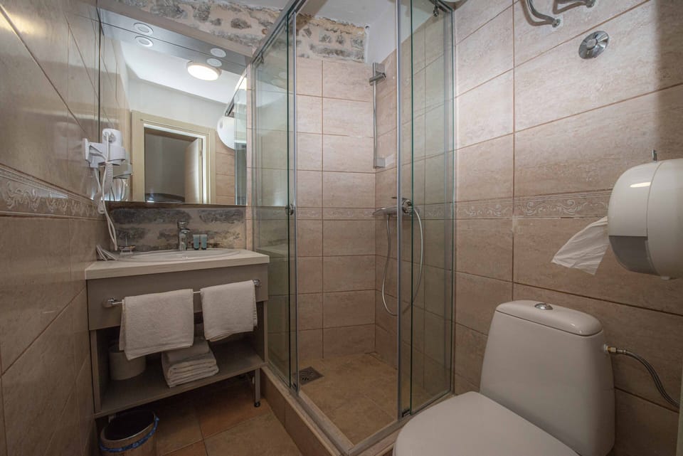 Double Room | Bathroom | Shower, free toiletries, hair dryer, slippers