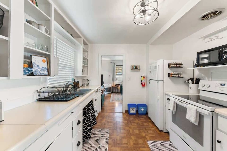 Fully stocked kitchen with every utensil you need.
