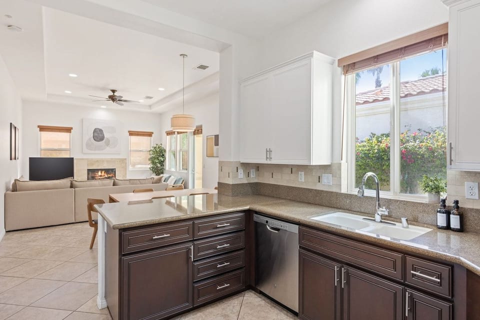 Cook up anything with gas range, granite counters, and all the kitchen tools.
