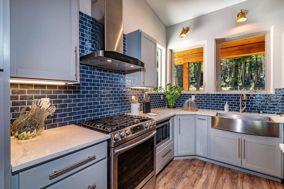 The gourmet kitchen has everything that you might desire.