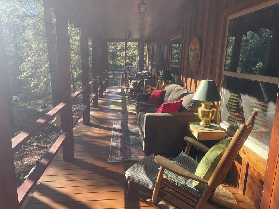 New couches for even more lounging, Complimentary fishing poles to borrow. 