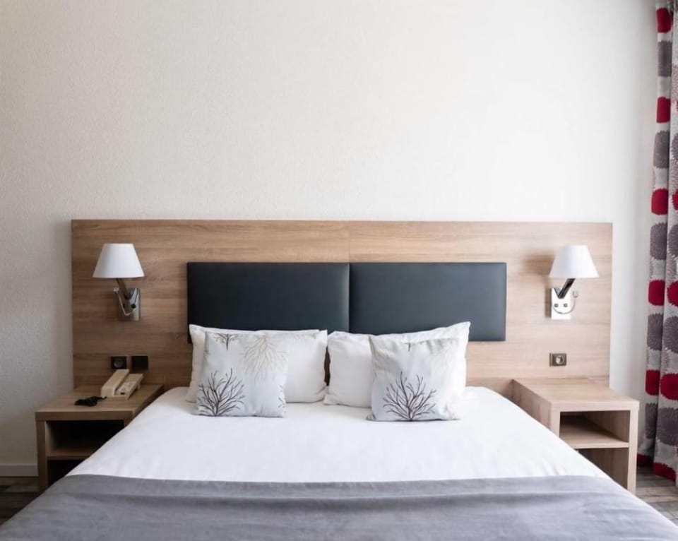 Relax on the comfy bed after a day outside.