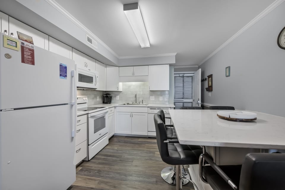 Clean, bright kitchen setup for meals at home