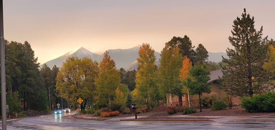 First snow on a brisk fall morning