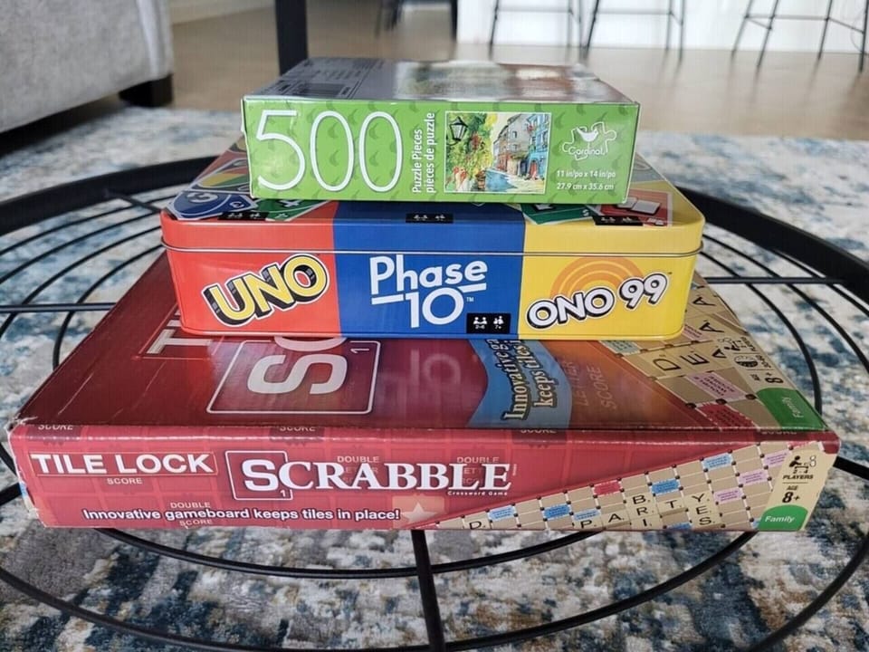 Games under coffee table
