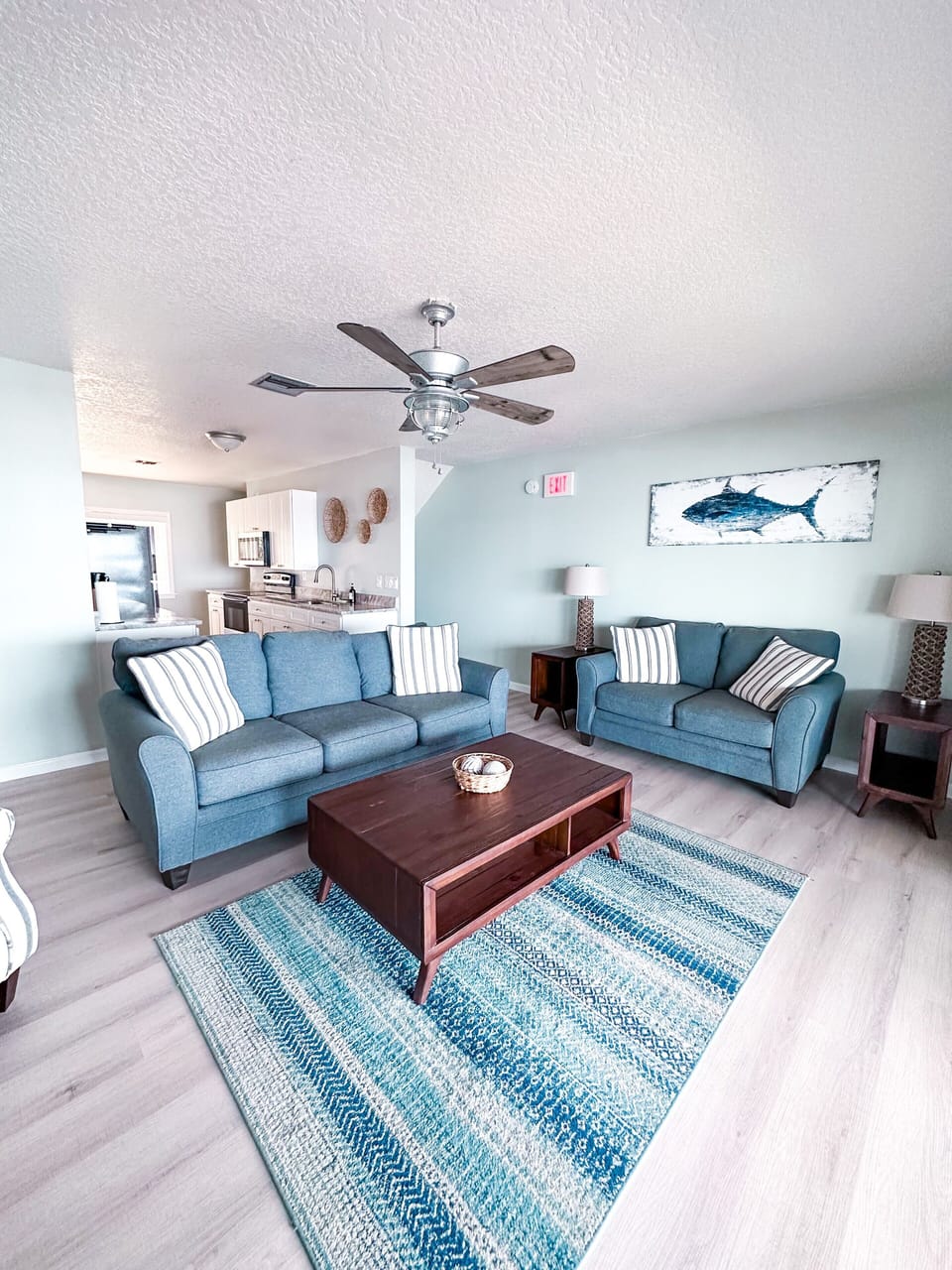 Townhome | Living area | 32-inch flat-screen TV with satellite channels, TV