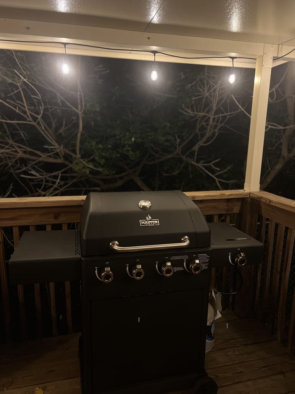 Grill on back deck