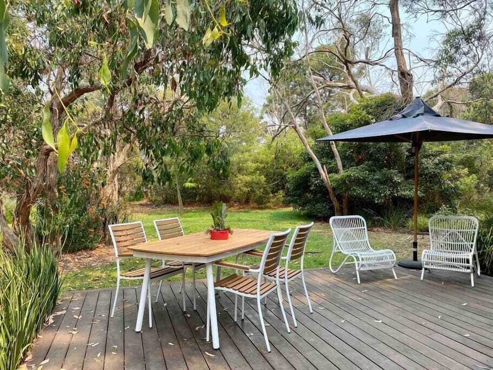 Private porch in beautiful native gardens