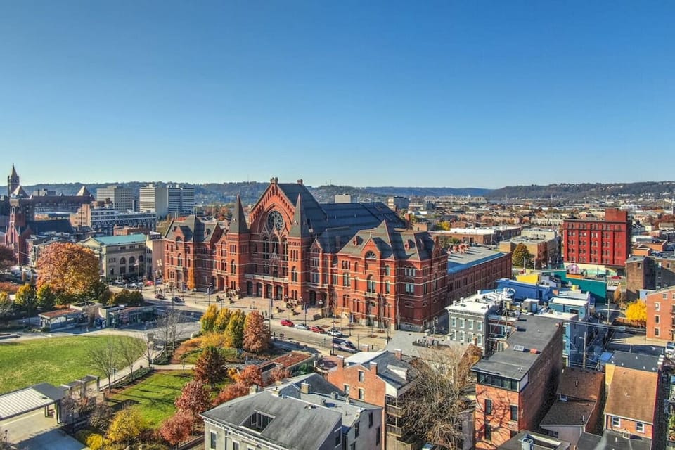Cincinnati`s Music Hall - sitting on the edge of Washington Park just steps away from the property!